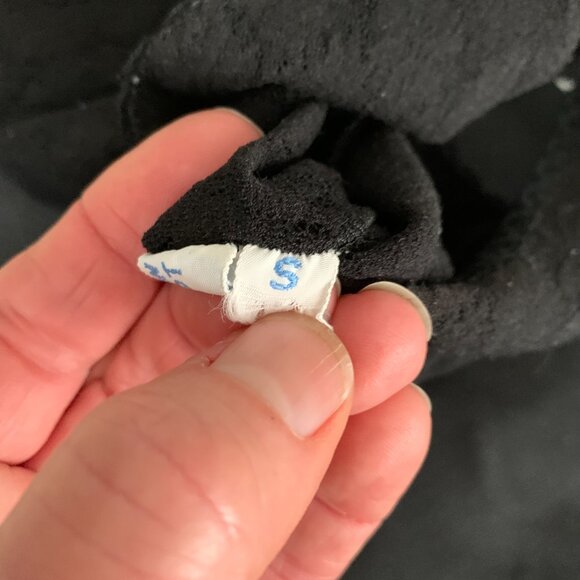 Vintage 90s Slip Dress Small Black Babydoll Short Lingerie Nightgown - Picture 12 of 16